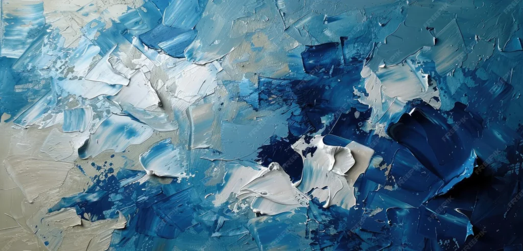 Abstract expression with palette knives and texture