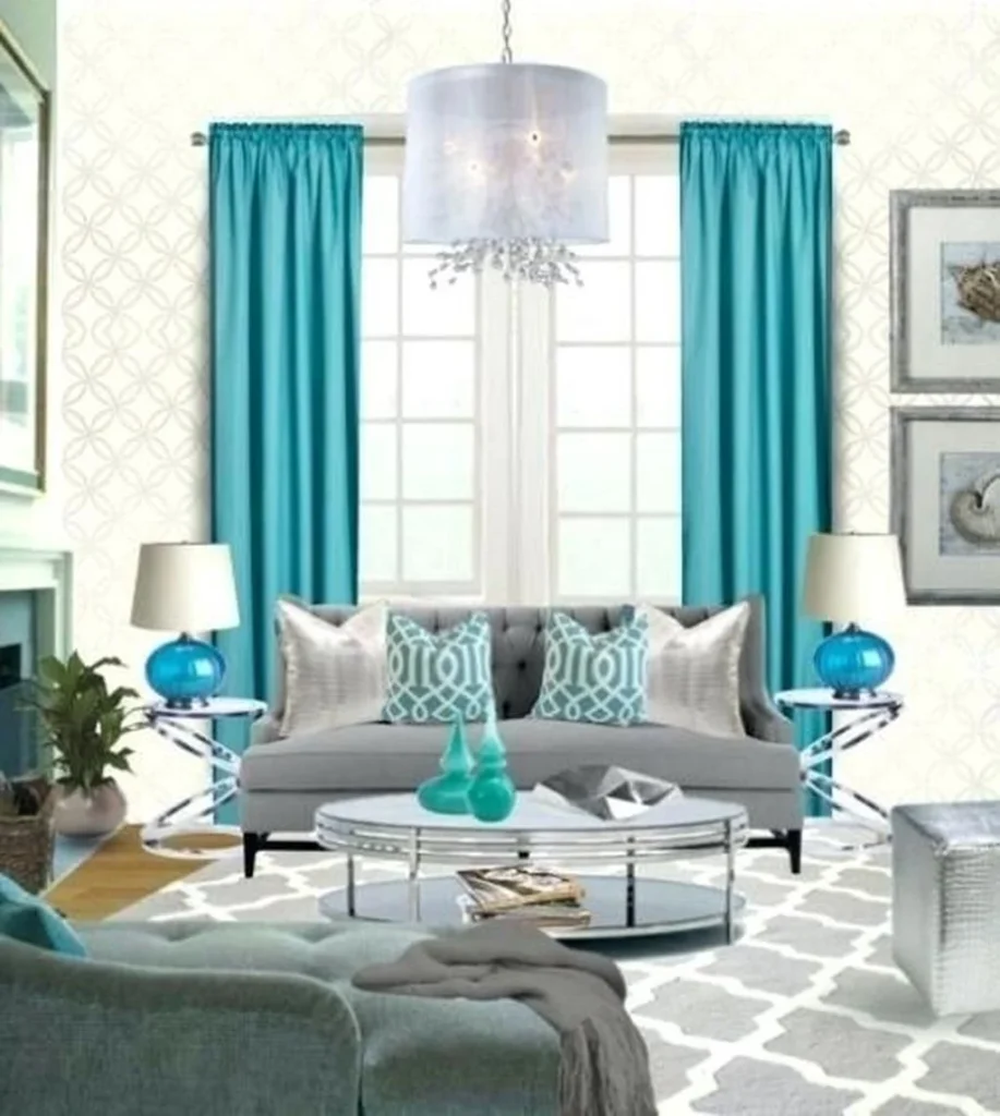 Applying the Grey‑Turquoise Palette to Living Rooms