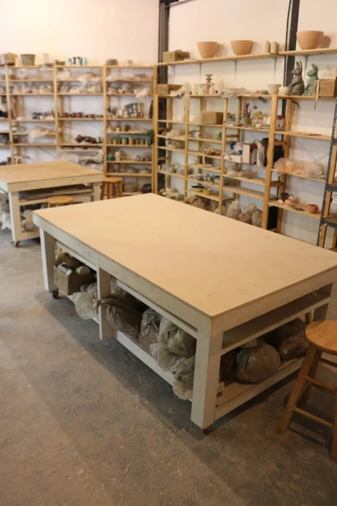 Arranging Clay Pottery on Shelves and Tables