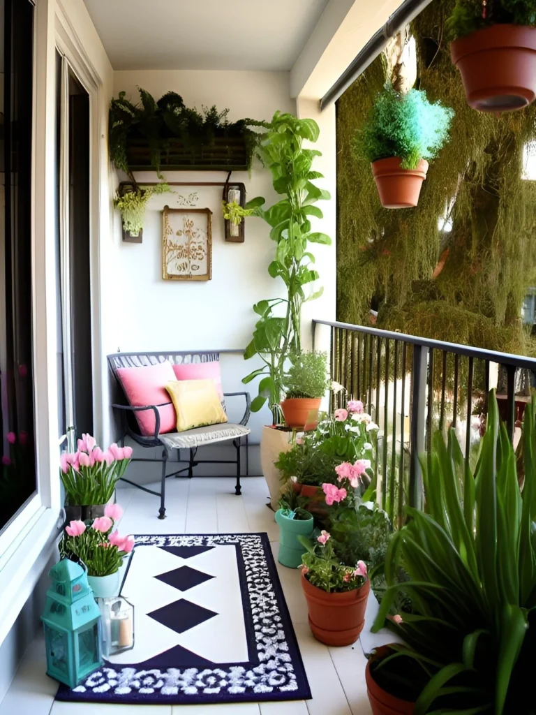 Balcony décor with clay plant pots: A timeless foundation