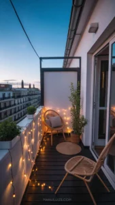 Balcony décor with fairy lights: Transform Your Outdoor Space