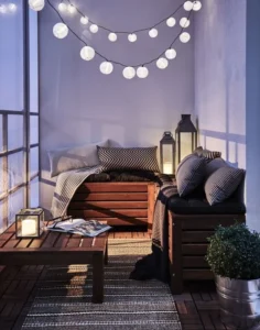Balcony décor with lantern lights: Creating a Cozy Outdoor Oasis