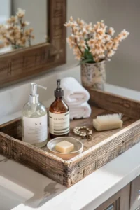 Bathroom décor with wooden trays – A Natural Touch for Modern Spaces