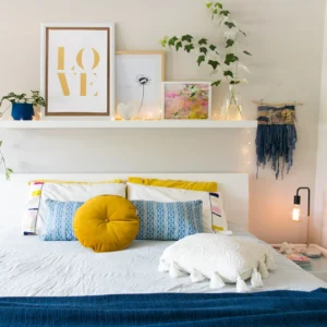 Bedroom wall shelf styling inspiration: Creating a focal point