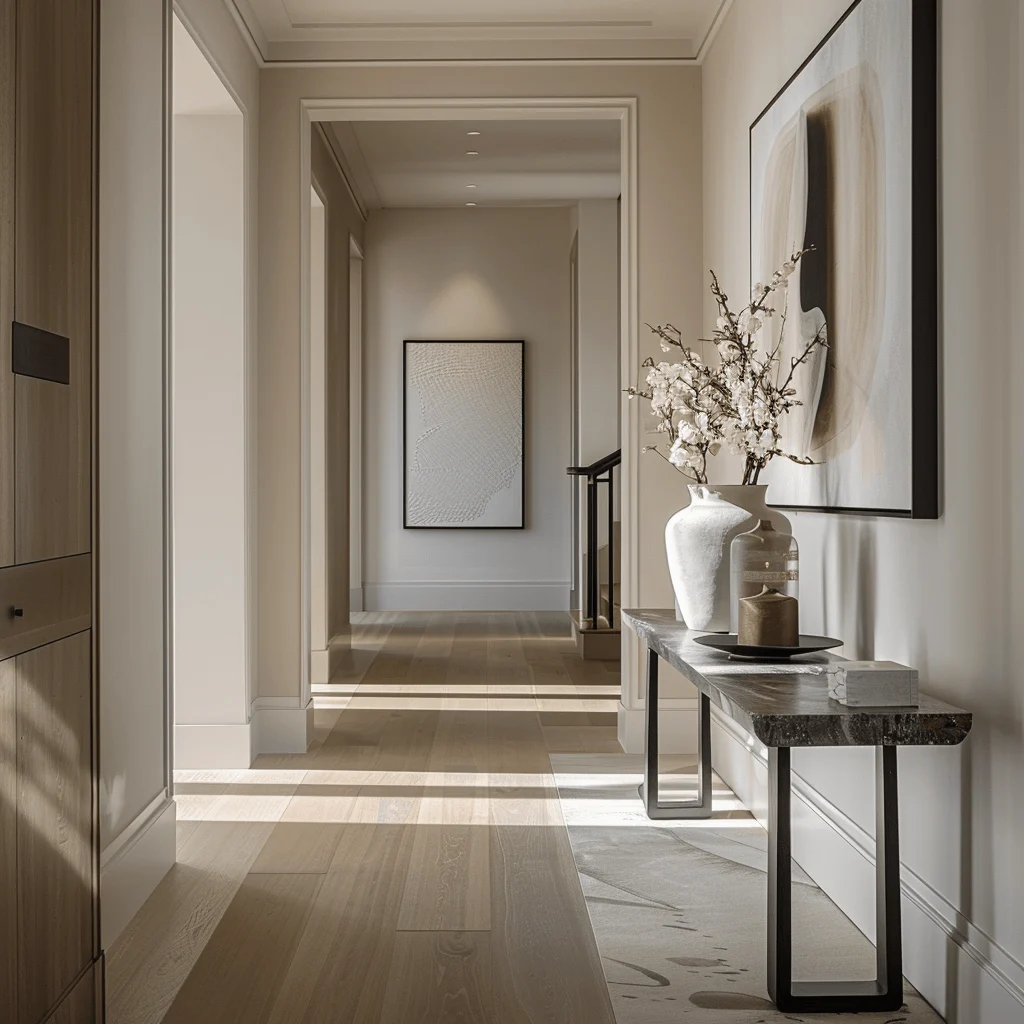 Choosing a Neutral Palette for Minimal Hallway Decoration Inspiration