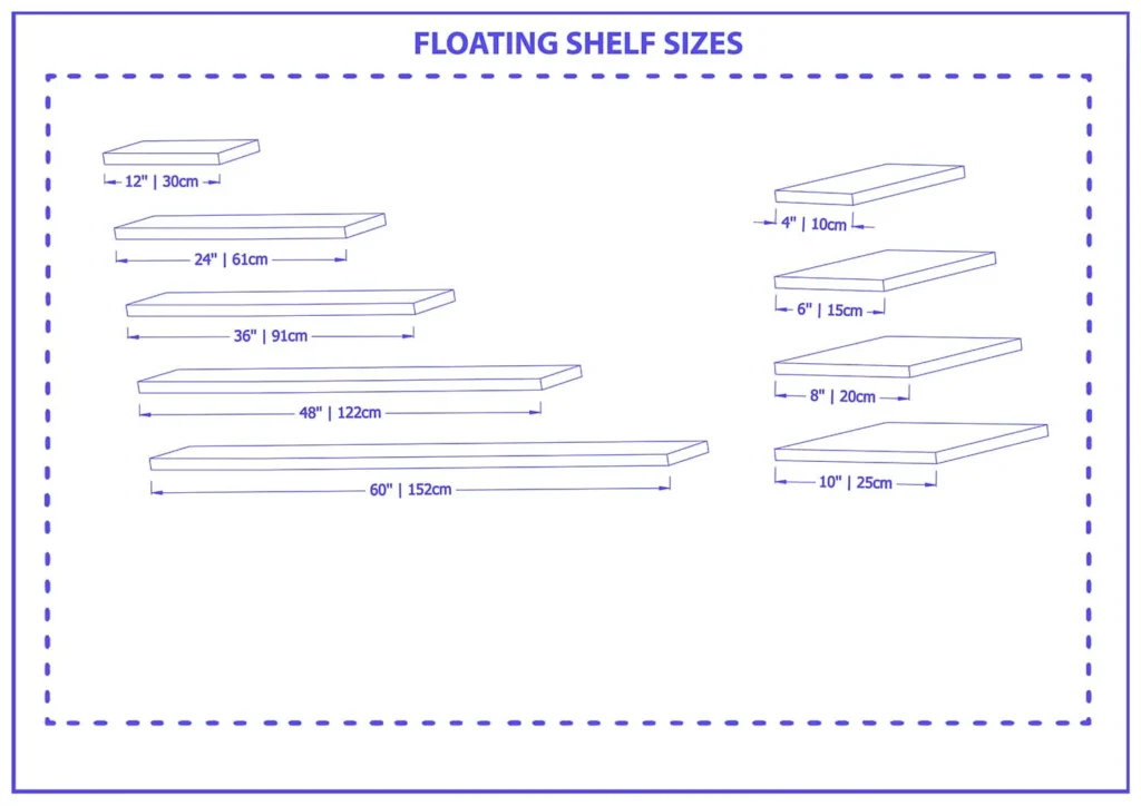 Choosing the right floating shelf size and material