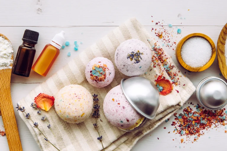 Choosing the right ingredients for vibrant bath bombs