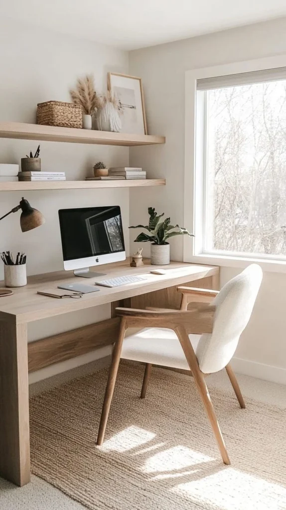 Color Palette and Lighting in Minimalist Home Office Décor