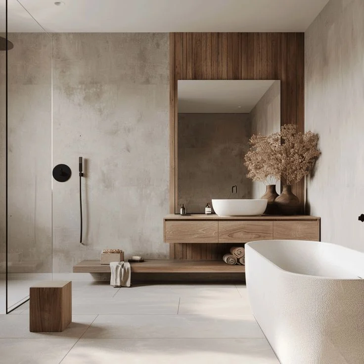 Color Palette and Material Choices for Minimalist Bathroom Styling