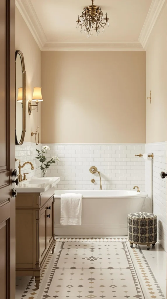 Color Palette and Materials: Setting the Tone for Simple Bathroom Organization Décor