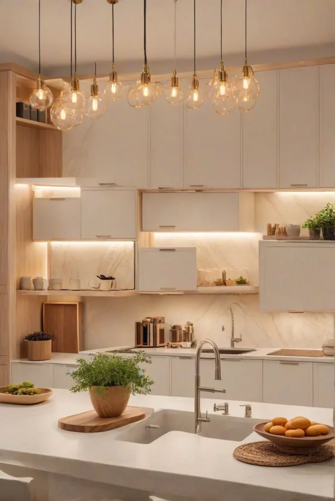 Color Palette & Lighting for a Cozy Apartment Kitchen Décor