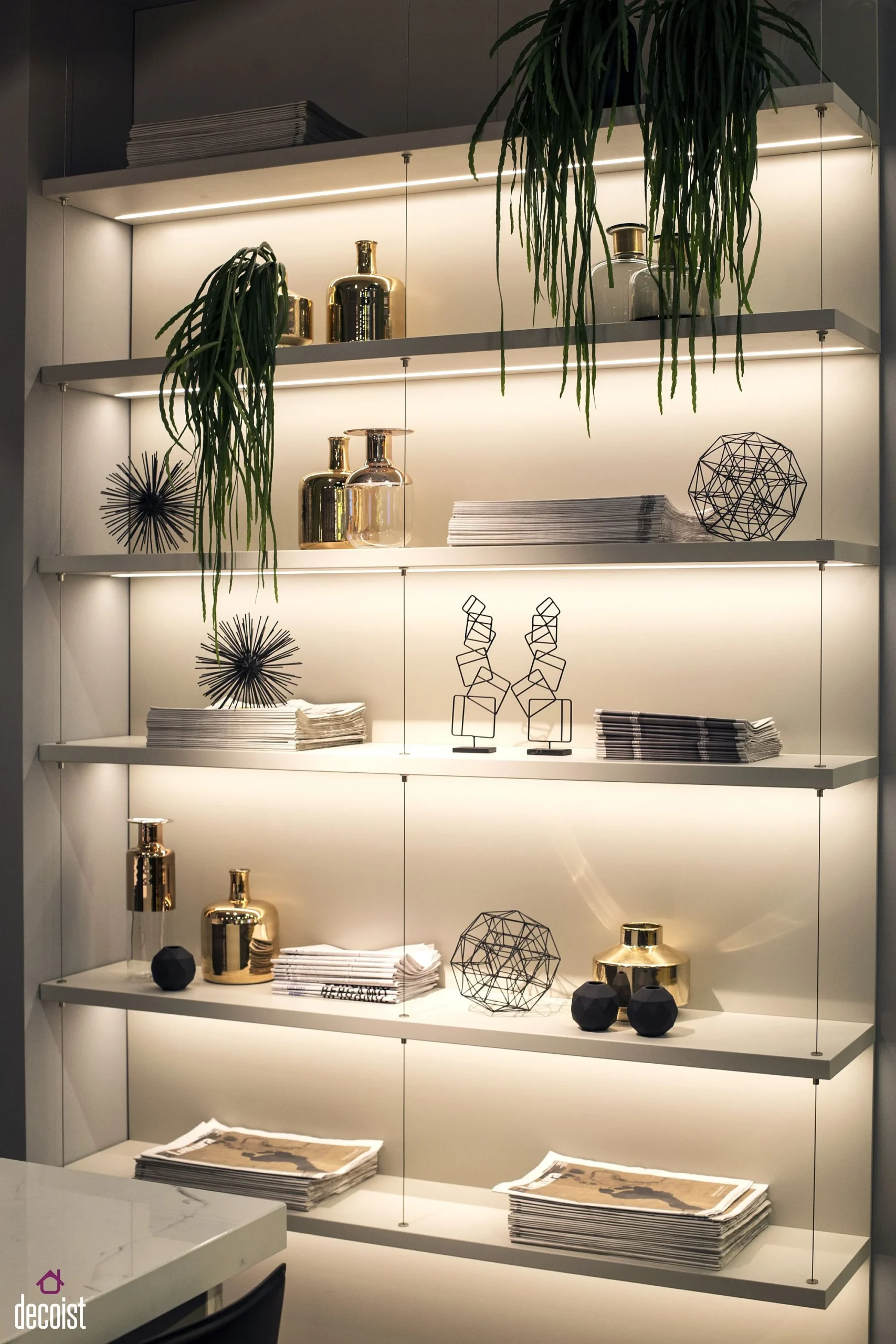 Cozy Kitchen Shelf Lighting Ideas: LED Strip Solutions