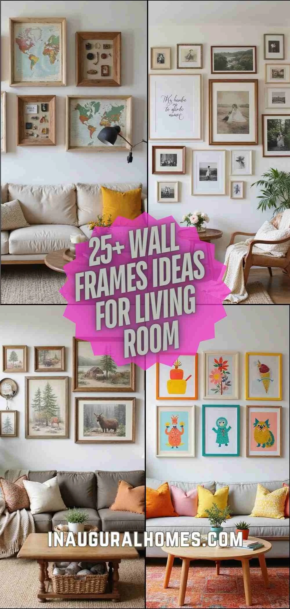 Cozy Wall Frame Ideas for Living Rooms