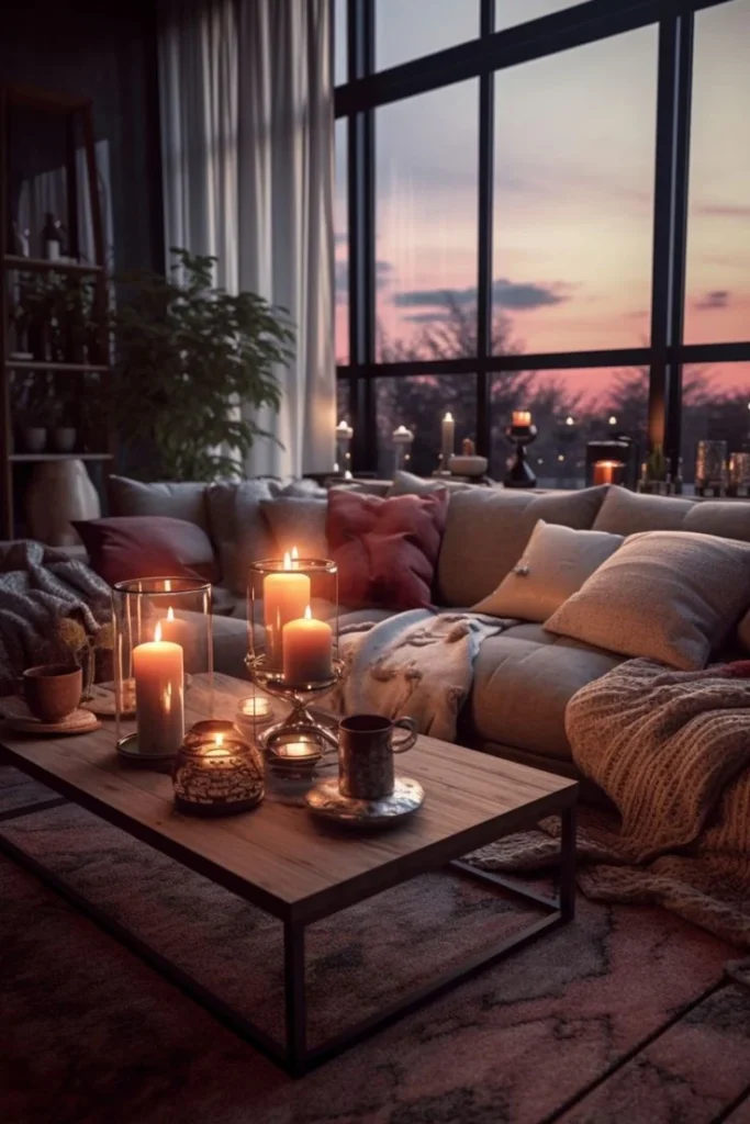 Creating a Cozy Living Room Décor with Candles