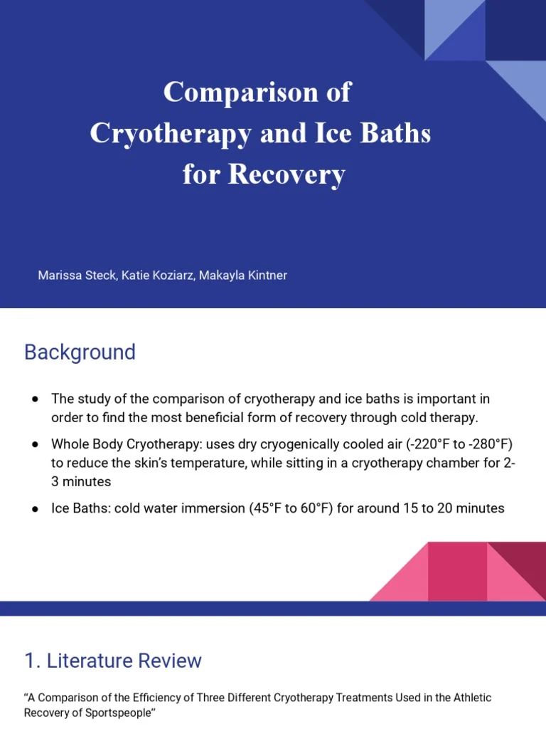 cryotherapy vs ice baths a comprehensive analysis: Understanding the Core Differences