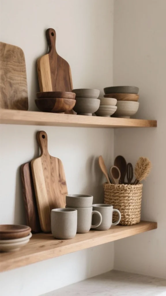 Design Strategies: Arranging Wooden Bowls on Open Shelves