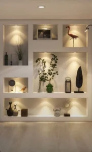 Designing a Small Living Room Wall Niche Decoration That Works