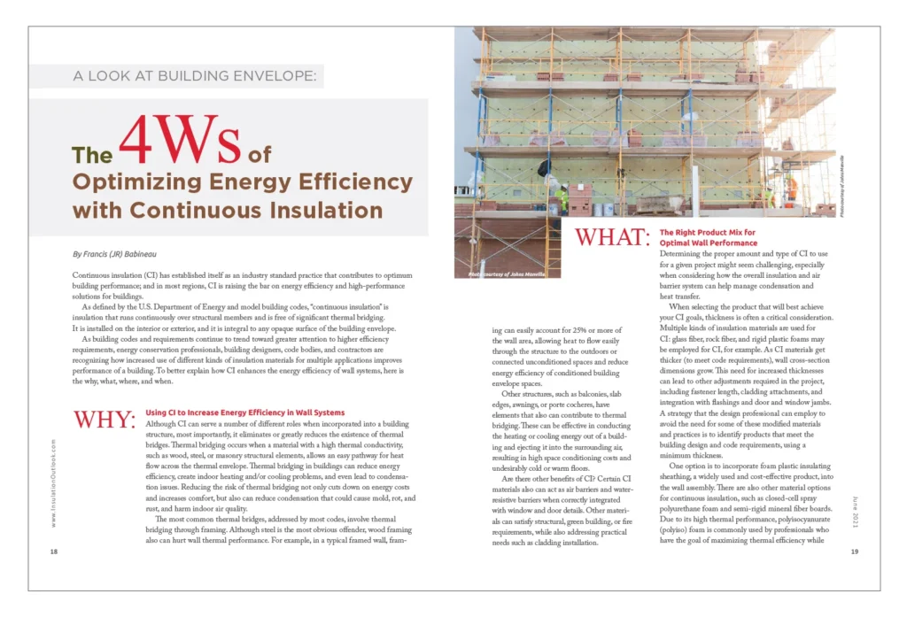 Energy efficiency and insulation performance