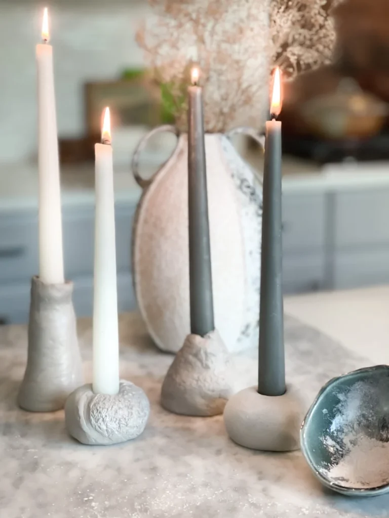 Essential materials and tools for successful DIY décor with clay candle holders