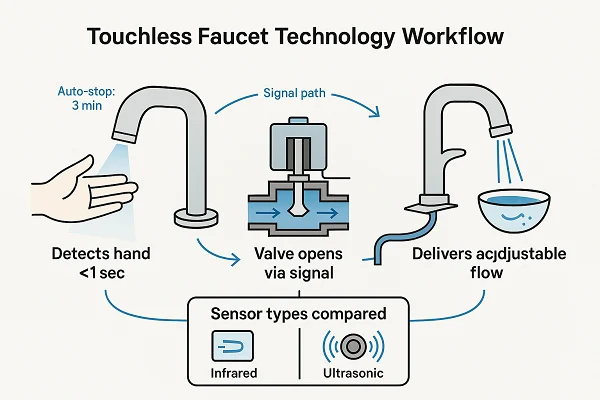 How Does a Touchless Kitchen Faucet Work? The Core Components