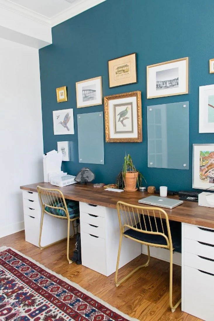 how to decorate home office walls with Color and Paint