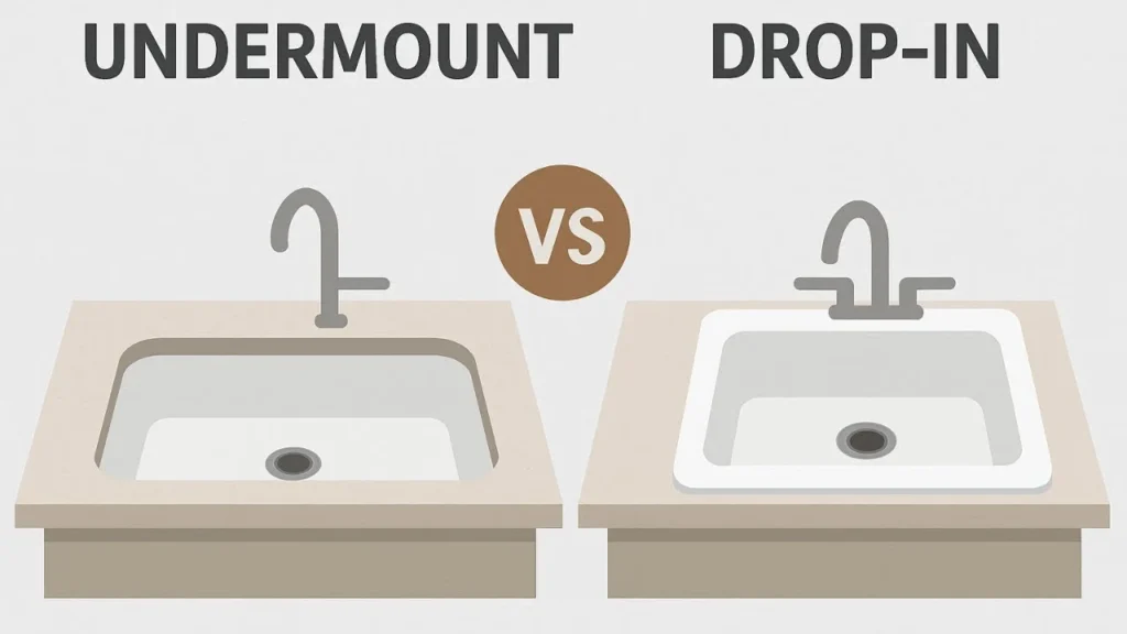 Installation considerations for drop in tub vs undermount