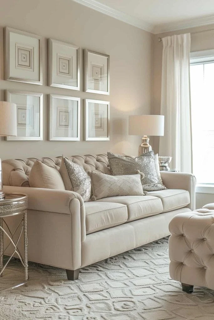 Integrating Beige Frames into Living Room Décor