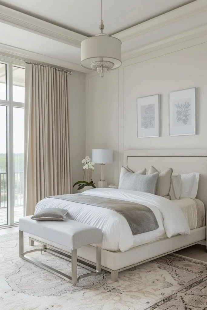 Integrating Furniture and Textiles into a Calm Neutral Bedroom Color Palette