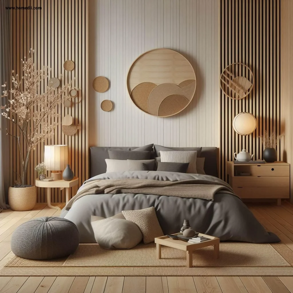 Japandi interior design ideas for the bedroom
