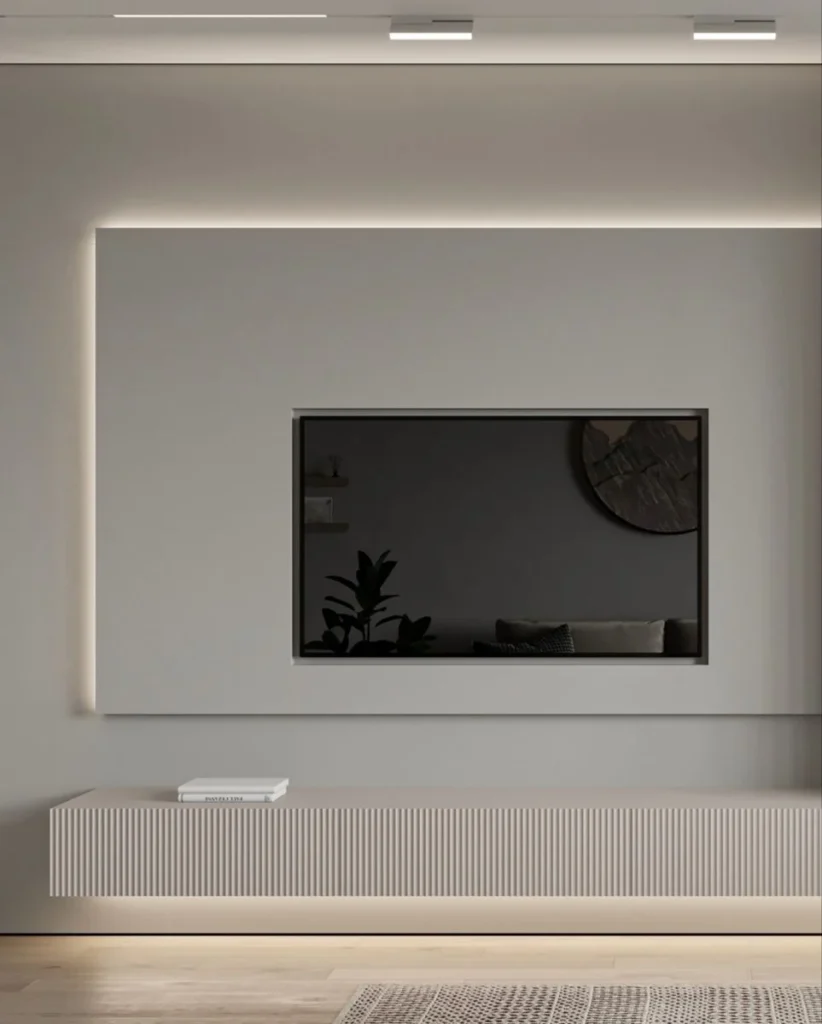 Lighting Strategies that Enhance Minimalist TV Walls