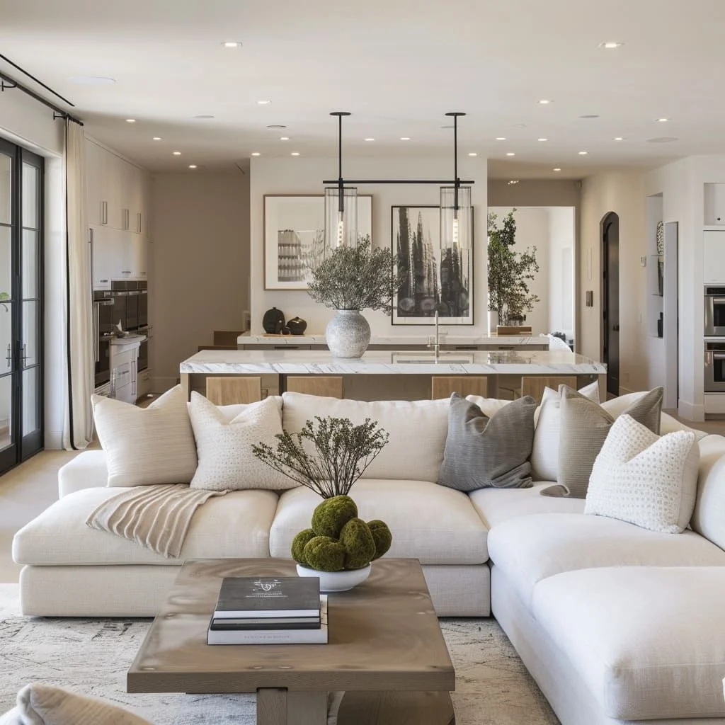 Lighting Strategies to Enhance Soft Neutral Living Room Décor Inspiration