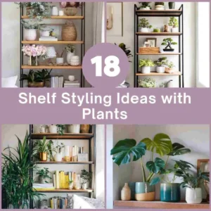 Living room shelf styling with plants: The foundational concept