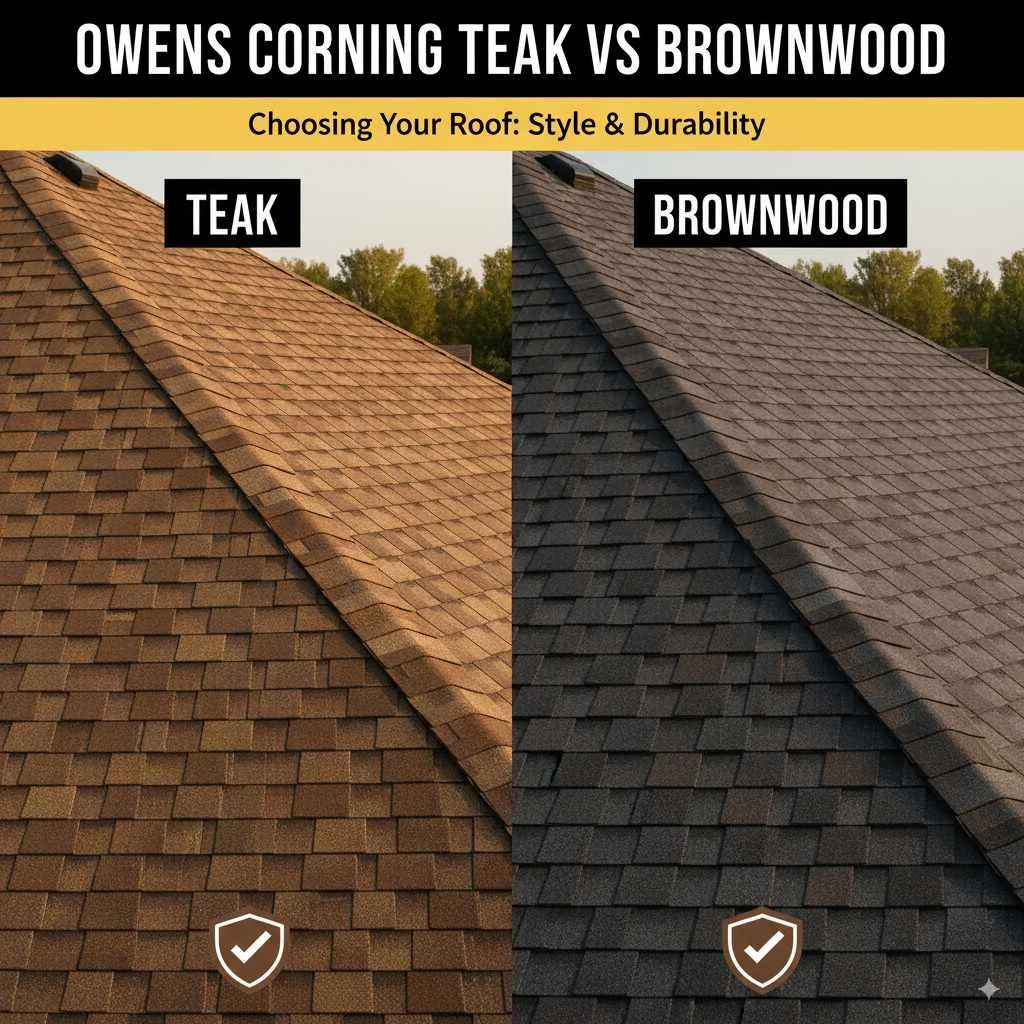 Owens Corning Teak vs Brownwood: Which Roof Shingle Wins?