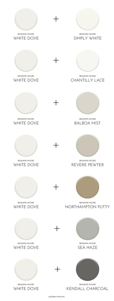 Pairing Colors and Materials with Dove White vs White Dove