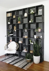 Planning Your DIY wall shelf using crates