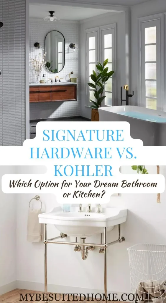 signature hardware vs kohler: Product Range and Customization Options