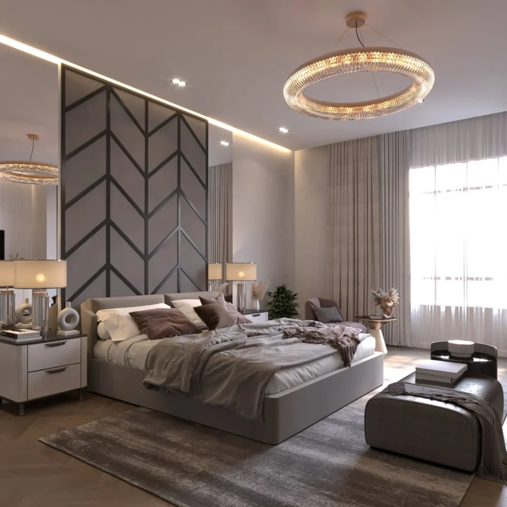 Simple Bedroom Wall Décor Ideas Using Textured Wall Panels