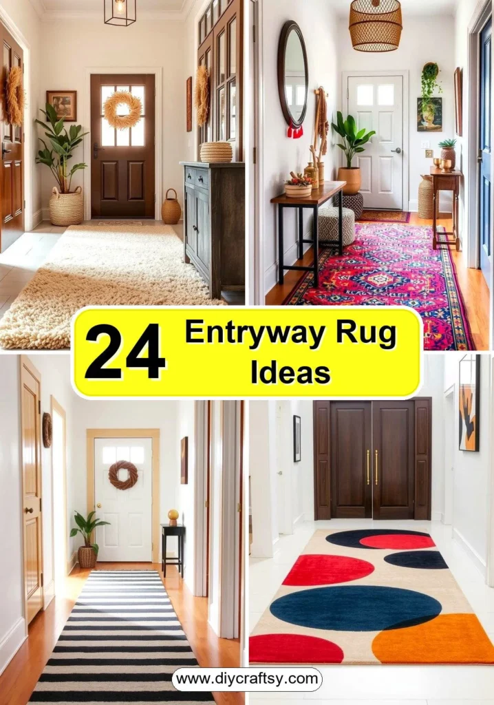 simple entryway rug styling ideas: Color Coordination and Mood Setting