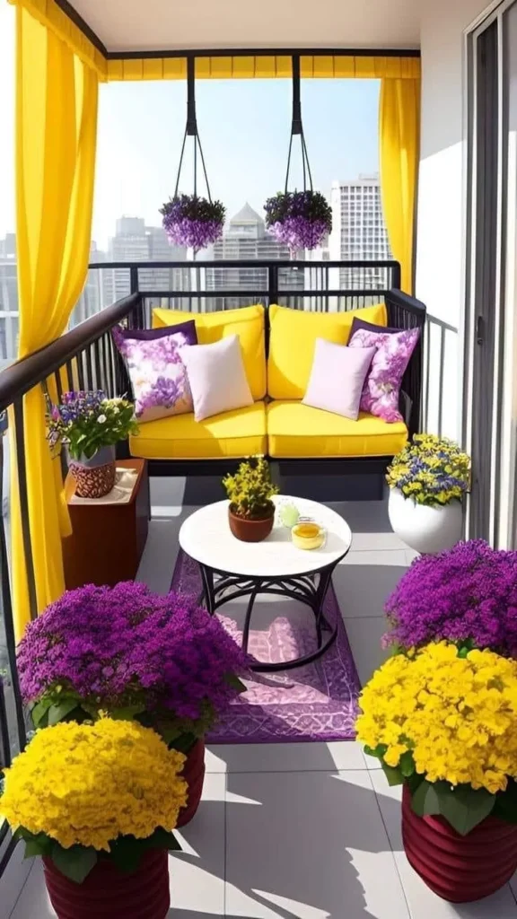 small balcony décor ideas: Choosing the Right Color Palette