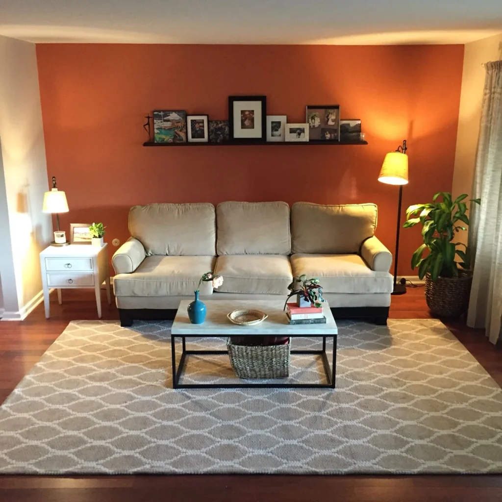 small living room accent wall ideas: Color & Paint Techniques