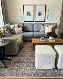 small living room ottoman décor ideas: Choose the Right Size and Shape