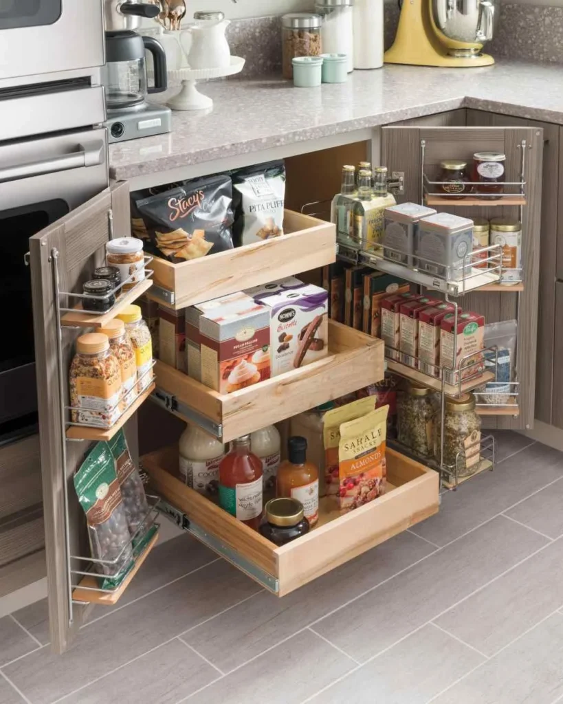 Smart Storage Solutions in a Cozy Apartment Kitchen Décor