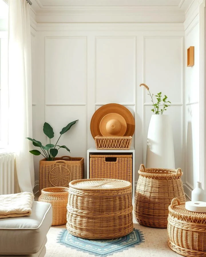 Strategic Placement: How to Incorporate Woven Baskets into Your Living Room