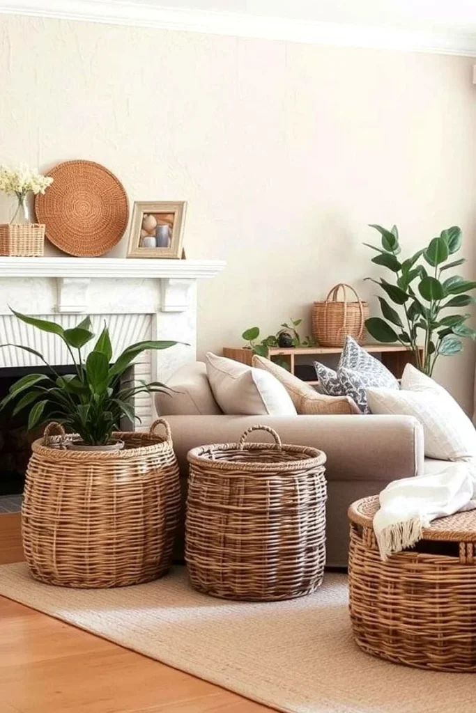 Styling Ideas: Integrating Baskets into Different Living Room Themes
