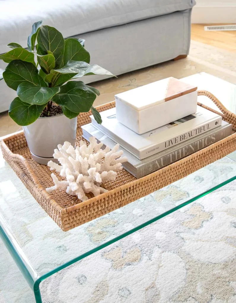 Styling Your Coffee Table with Woven Décor Trays
