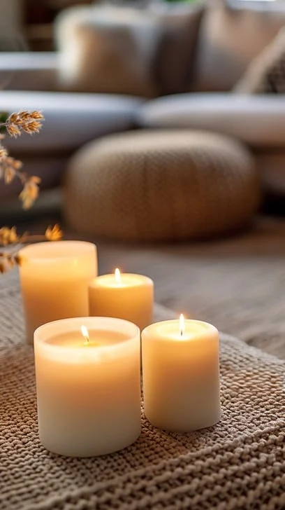 Texture and Color: Complementing Candles with Soft Furnishings