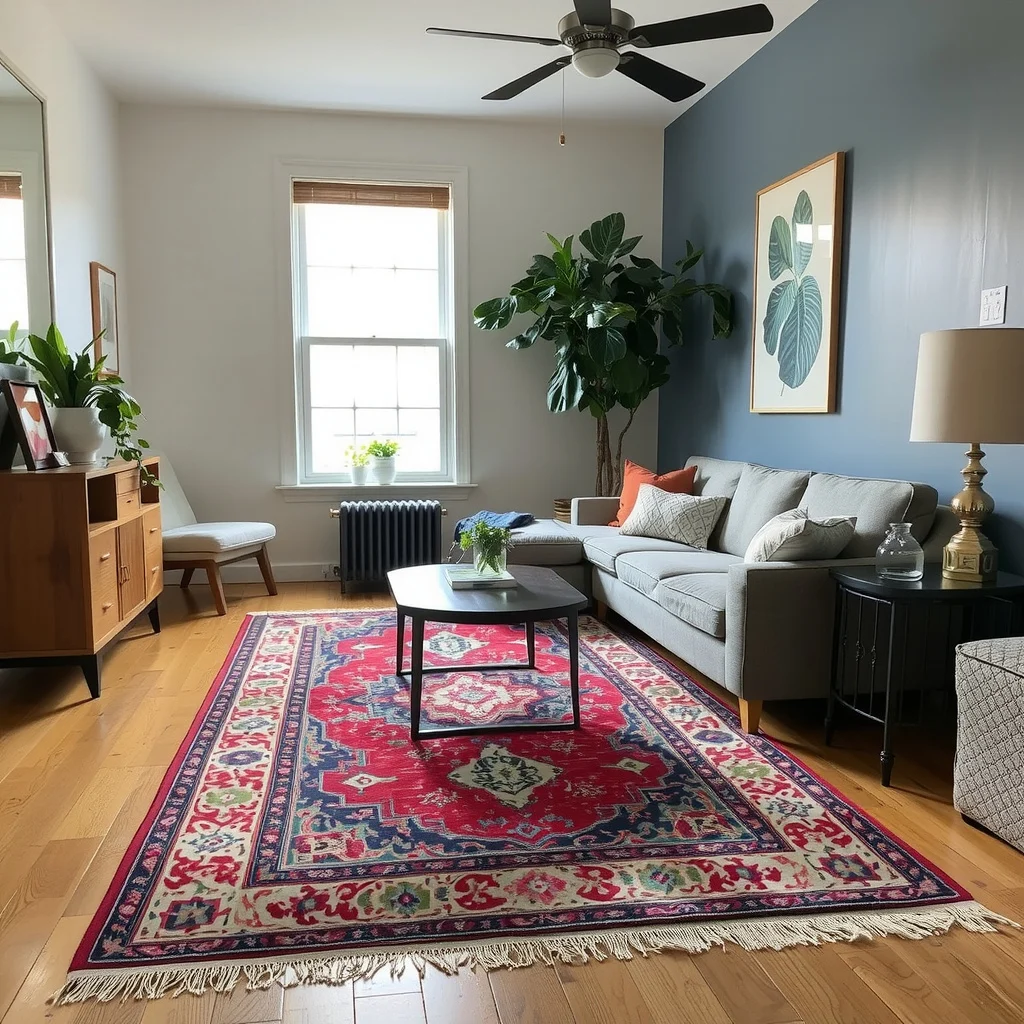 Using a Rug to Define a Multi‑Functional Zone