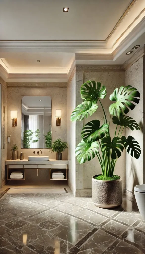 Why bathroom décor with simple plant décor works in modern homes