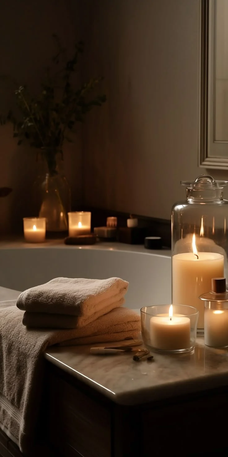Why Bathroom Décor with Spa Décor Candles Works So Well