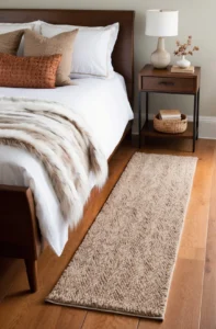 Why bedroom décor with woven bedside rugs matters
